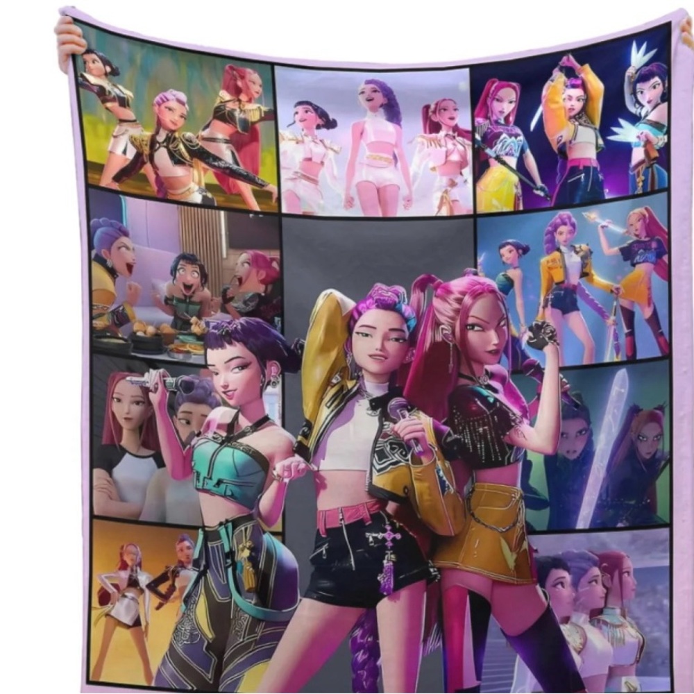 K-pop demon hunter blanket